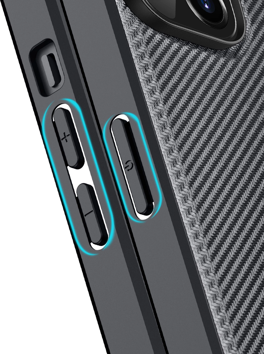 Mbështjellës Dux Ducis Fino për iPhone 14 Plus, najlon, i zi