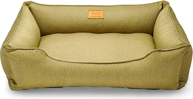 Harley & Cho Shtrati për kafshët shtëpiake "Dreamer", ngjyra: ulliri, me mbulesa që lahen, komod dhe rezistent