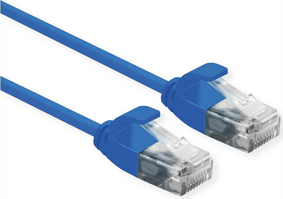 Kabllo rrjeti ROLINE 21.15.3940, Cat6a, 0.15 m, RJ45-RJ45, blu