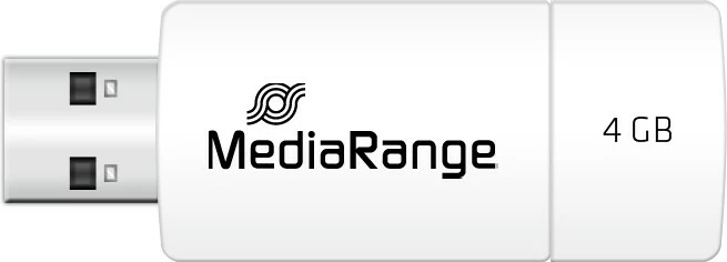USB stick MediaRange 4GB, USB 2.0, slider, kuqe