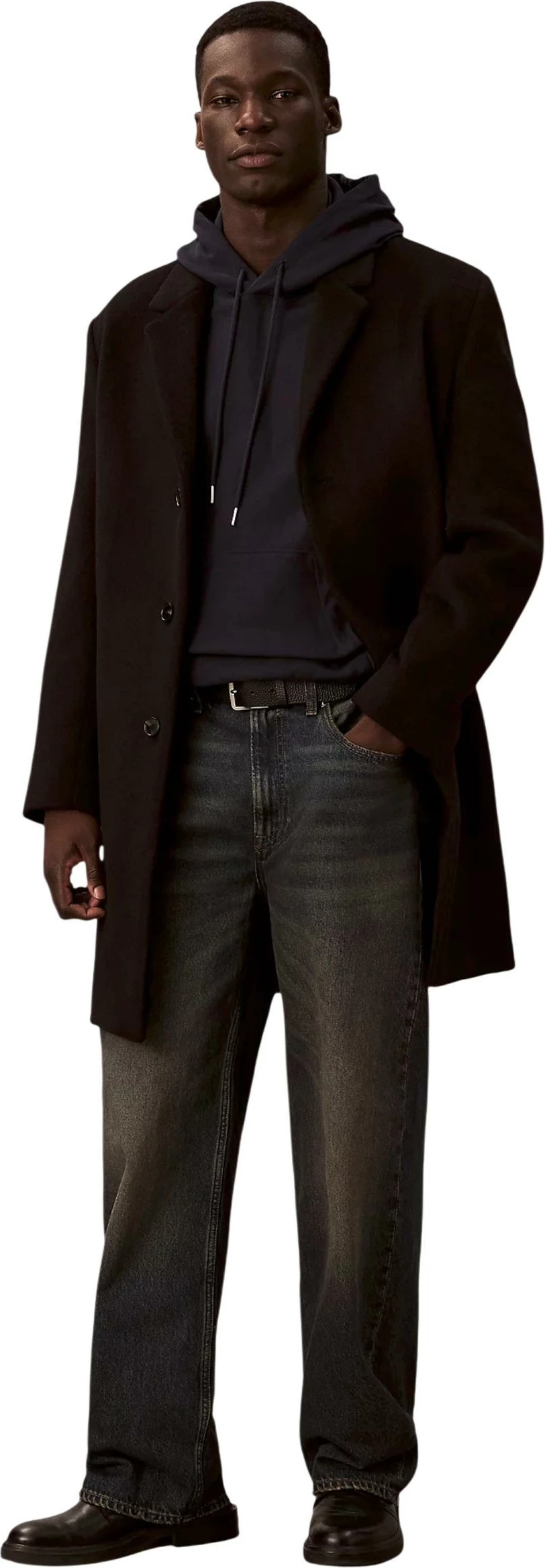 Duks me kapuç Calvin Klein Jeans PREMIUM TERRY MONOGR LV04RC278G për meshkuj, i zi [Madhësia: XXL]