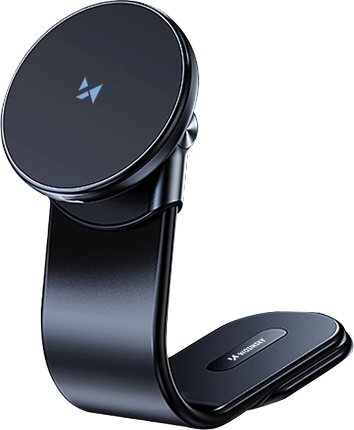 Mbajtës magnetik për makinë Wozinsky WCZ2Y2S me karikues wireless MagSafe 15W, i zi