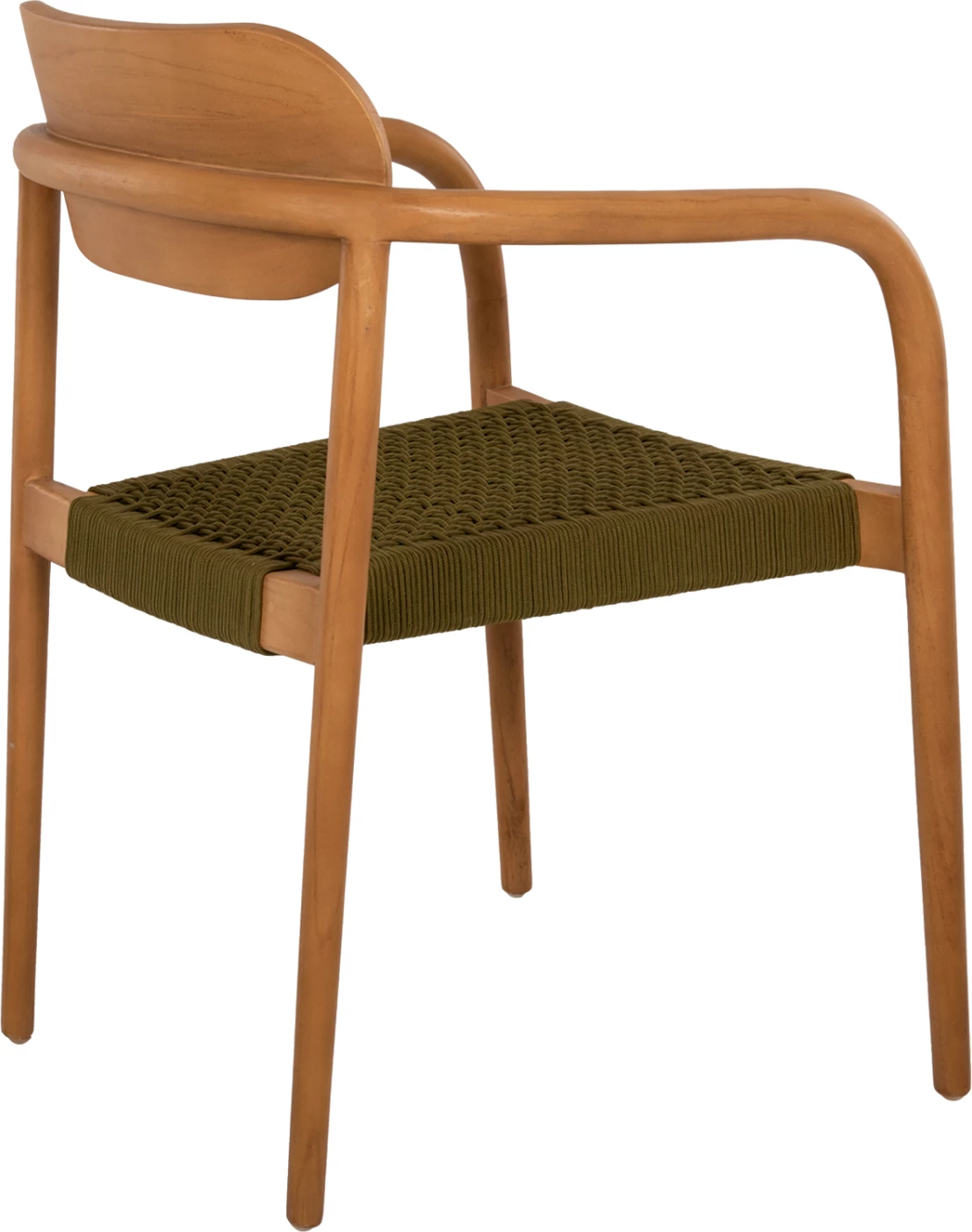 Karrige OSLO FH9636.05 dru teak natyral & litar jeshil 55x54x80Hcm