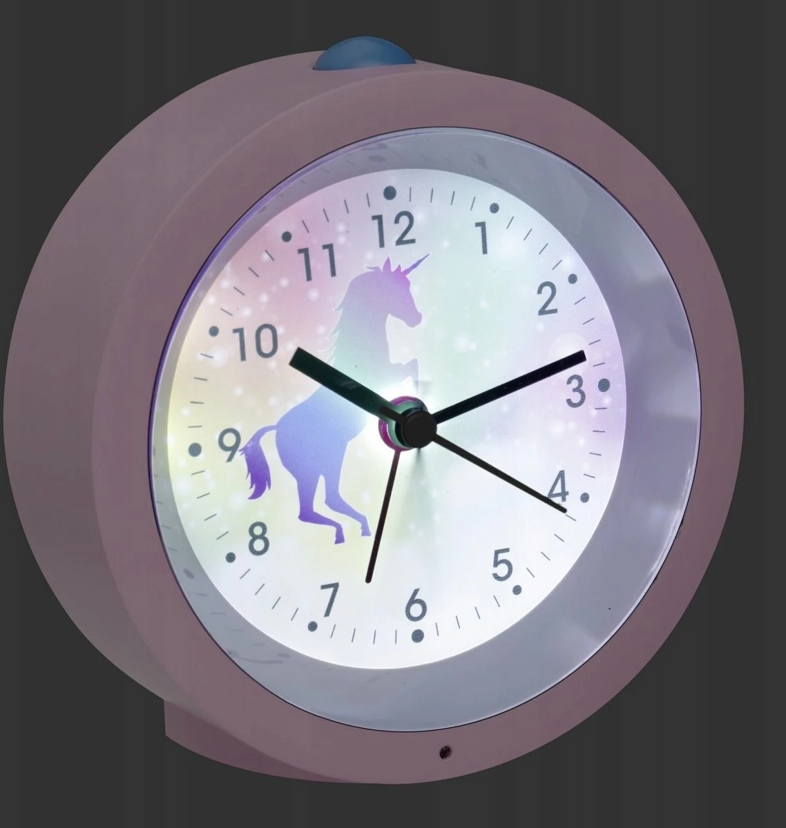 Orë alarmi TFA 60.1033.12, kuarc, analoge, snooze, dial me ndriçim, mekanizëm i qetë, 11 cm, rozë
