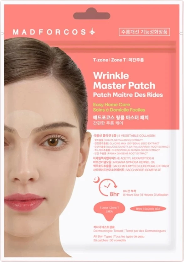 Patch për fytyrë për femra Madforcos Wrinkle Master Patch T Zone, 36 copa