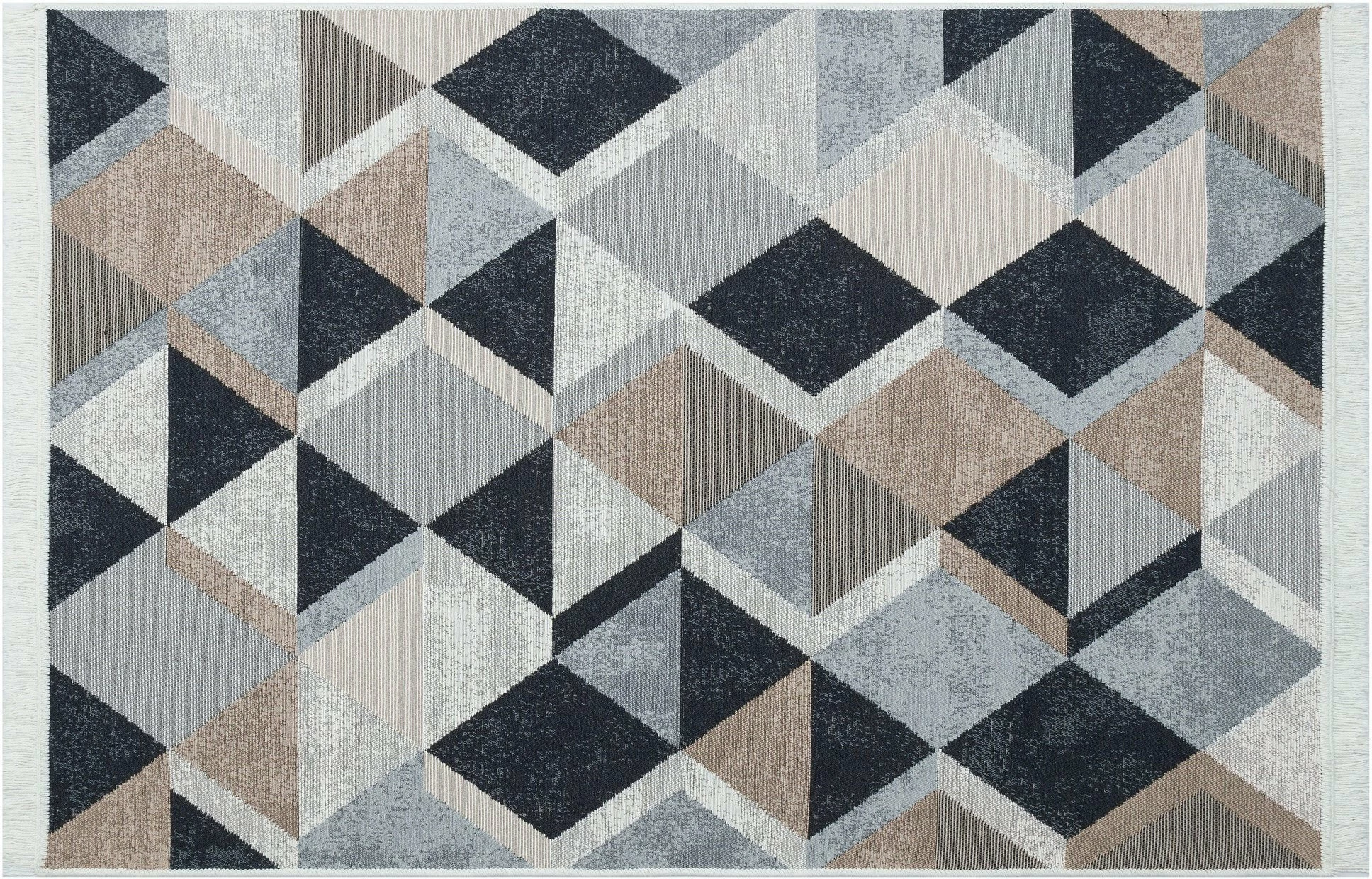 Qilim Conceptum Hypnose, 80x150cm, bezhë, e zezë, e bardhë