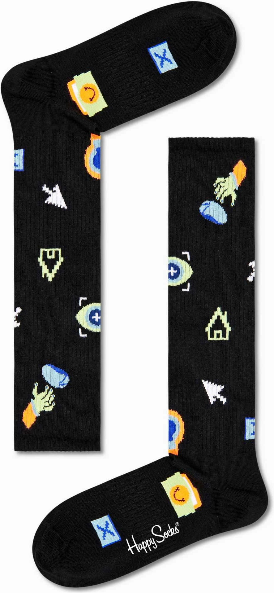Çorape të gjata për femra Happy Socks ATTEC03, të zeza [Madhësia: 36 - 40]