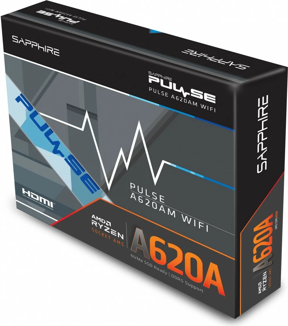 Pllakë amë, Sapphire, PULSE A620AM, Socket AM5, chipset AMD A620, micro ATX, 2x DDR5