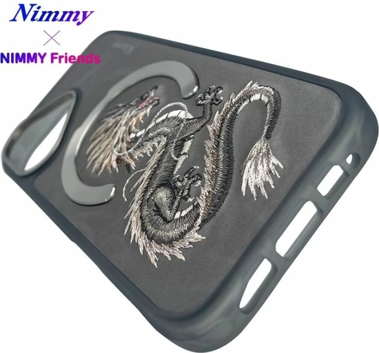 Kapak telefoni Nimmy Dragon MagSafe iPhone 16, gri