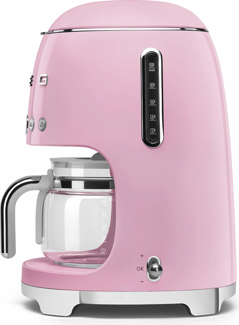 Makinë kafeje me filter Smeg DCF02PKEU 1.4 L, 1050 W, 10 filxhanë, rozë