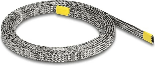 Mbështjellës i thurur DeLOCK Braided Sleeve, mbrojtje EMI, 2 m x 10 mm, gri