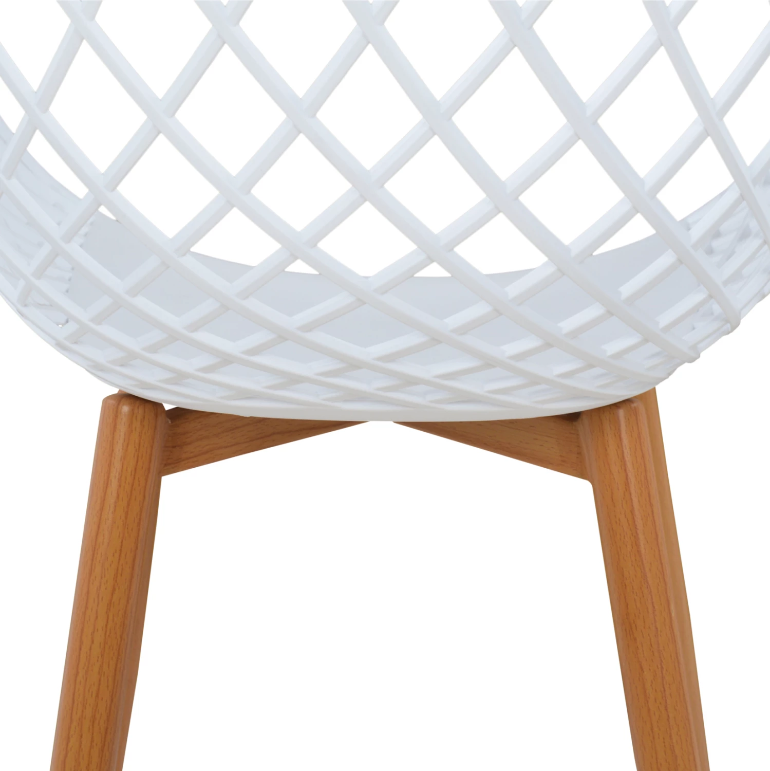 Karrige me krahë polipropileni e bardhë Ariadne FH8001.01 62,5x56x80cm, set prej 4 copë