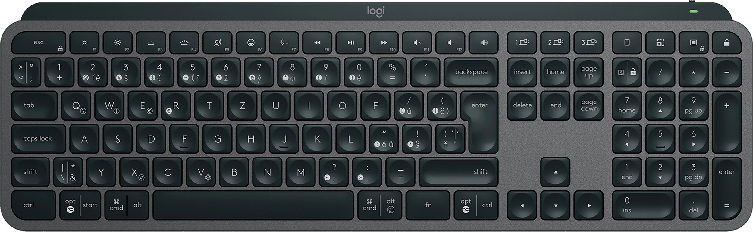 Tastierë Logitech MX Keys S, wireless, QWERTZ, LED, grafit