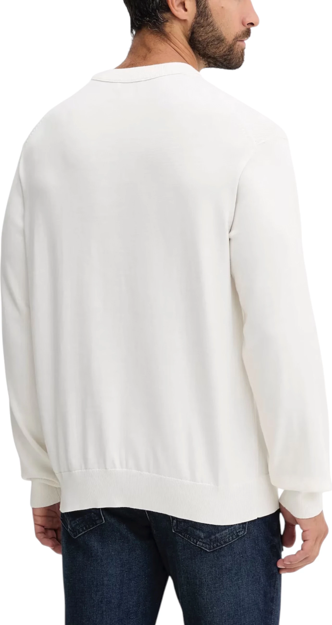 Xhemper për meshkuj Calvin Klein Jeans LS EZ Cotton Crewneck LV04RC309G, krem [Madhësia: XS]