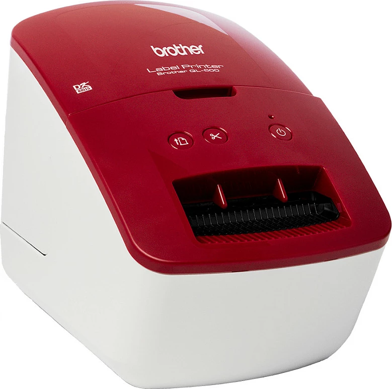 Printer etiketash Brother QL-600R, USB, termik direkt, 300x600 DPI, kuqe/bardhë