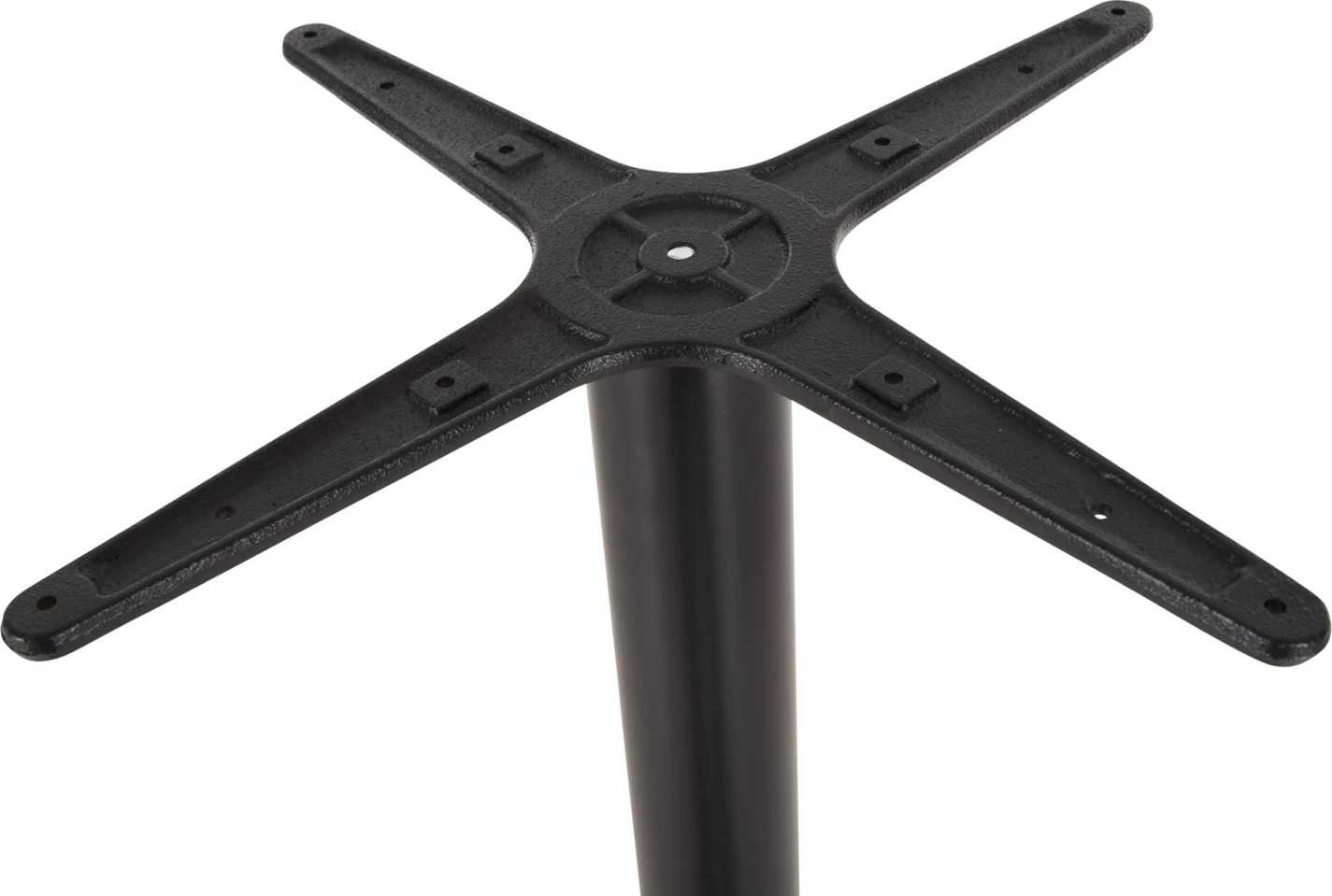 Bazë për tavolinë bar, alumini, ngjyrë e zezë, 4-këmbëshe, 44x44 cm