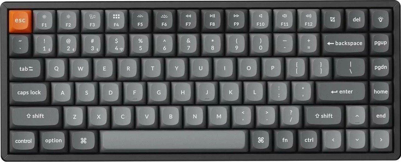 Tastierë Keychron K2 Max, RGB, mekanike, Super Banana, gri-e zezë