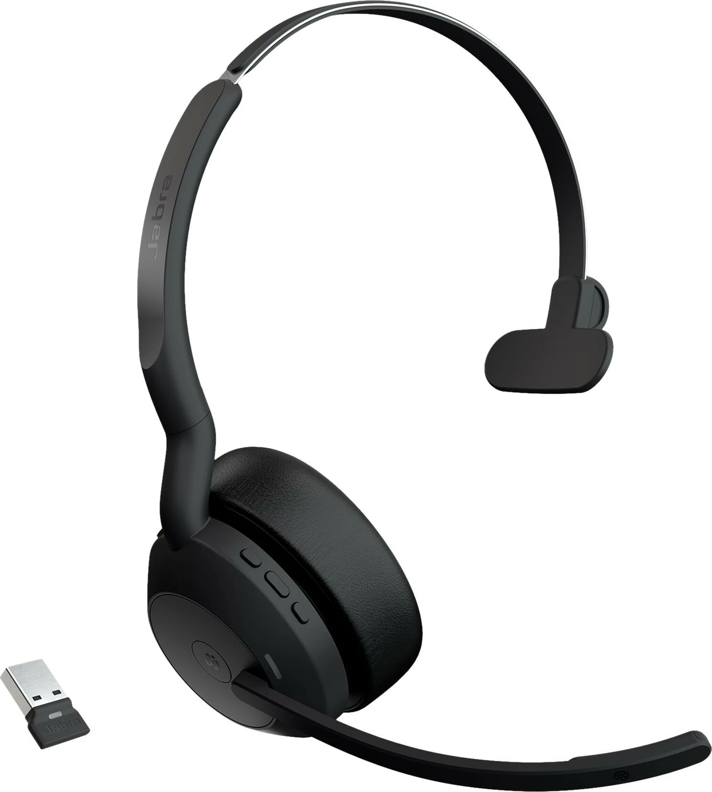Kufje Jabra Evolve2 55, Link380a MS Mono, Wireless, Office/Call center, 20 - 20000 Hz, 79 g, Headset, Black