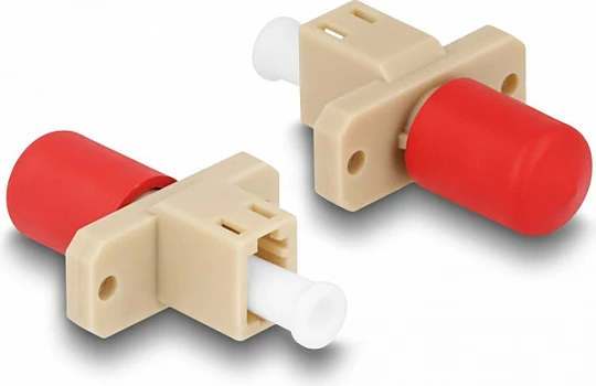 Adapter fibër optike DeLOCK LC Simplex në ST Simplex (female/female), beige