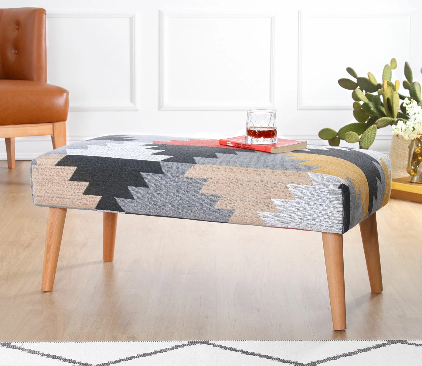 Bankë Atelier del Sofa, Beshir v2, shumëngjyrëshe, 91x42x46 cm