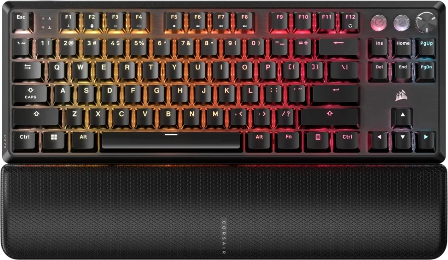 Tastierë gaming CORSAIR K70 PRO TKL Hall Effect, 87 taste, USB, RGB, Rapid Trigger, e zezë