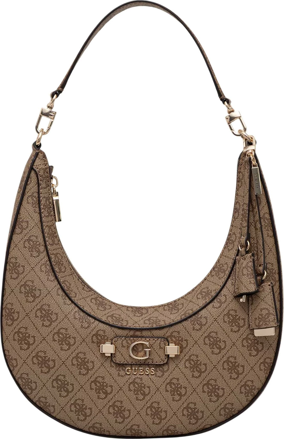Çantë krahu Guess Coleen Logo Small SA HWSG97 49010 për femra, latte