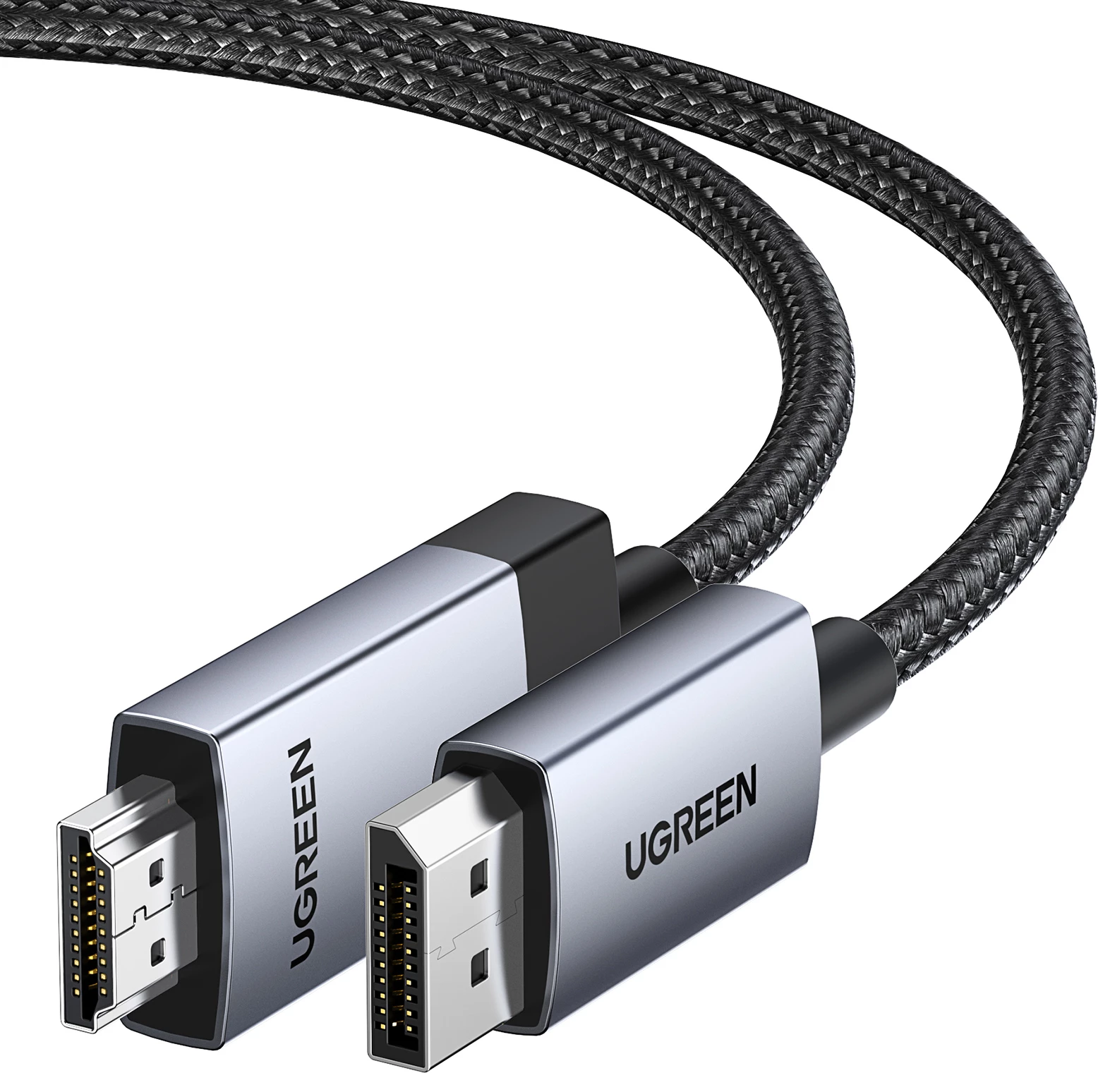 Kabllo Ugreen DP119 15773 DisplayPort në HDMI, 1m, Gri