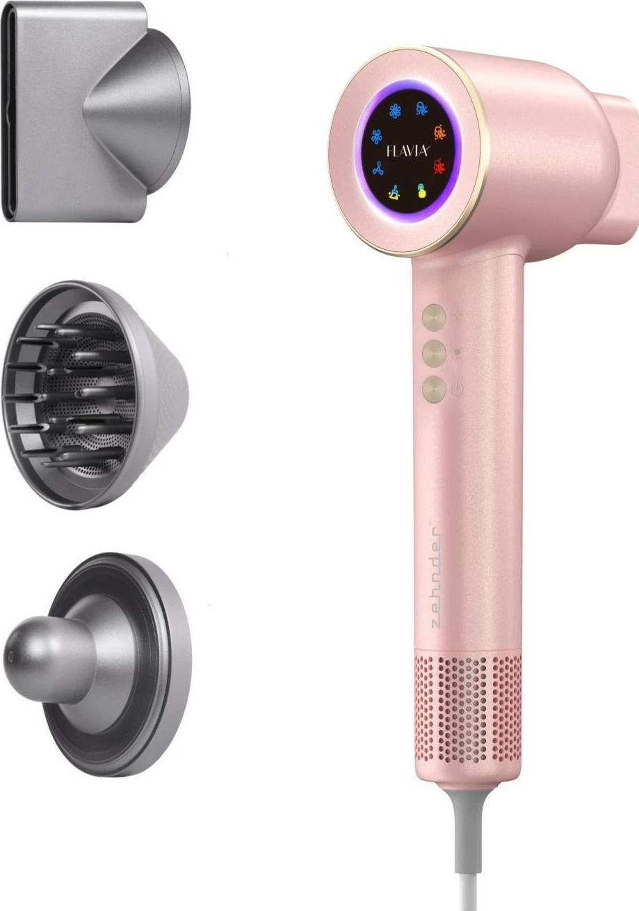 Tharëse flokësh Zehnder Flavia Plasma, 1600W, rozë