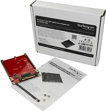 Adapter StarTech U2M2E125, M.2 NVMe në U.2 (SFF-8639), i brendshëm, i kuq