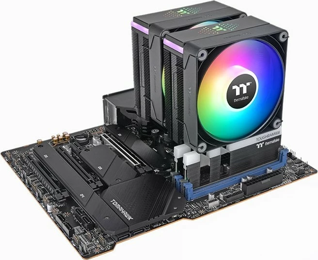 Ftohës ajri Thermaltake ASTRIA 600 ARGB, 2 ventilatorë, 12 cm, i zi