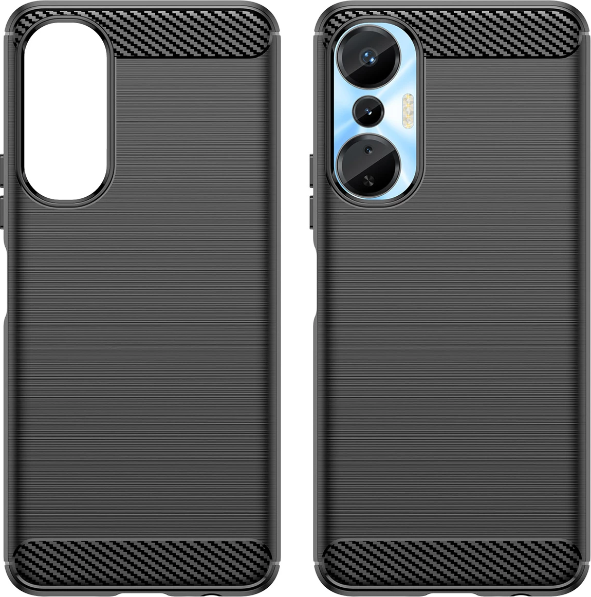 Mbështjellës Hurtel Carbon Case për Infinix Hot 20S, TPU, i zi