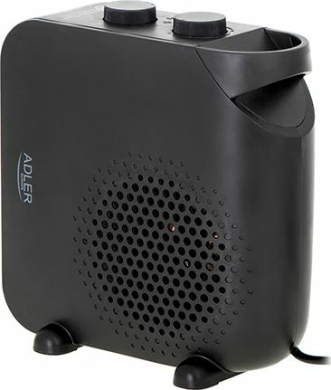 Ngrohës me ventilator Adler AD 7725B 2000 W, termostat, 2 nivele fuqie, ajër i ftohtë, i zi