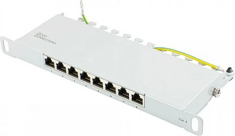 Patch panel GoodConnections Alcasa GC-N0123, 8x RJ45 Cat6, 0.5U, gri