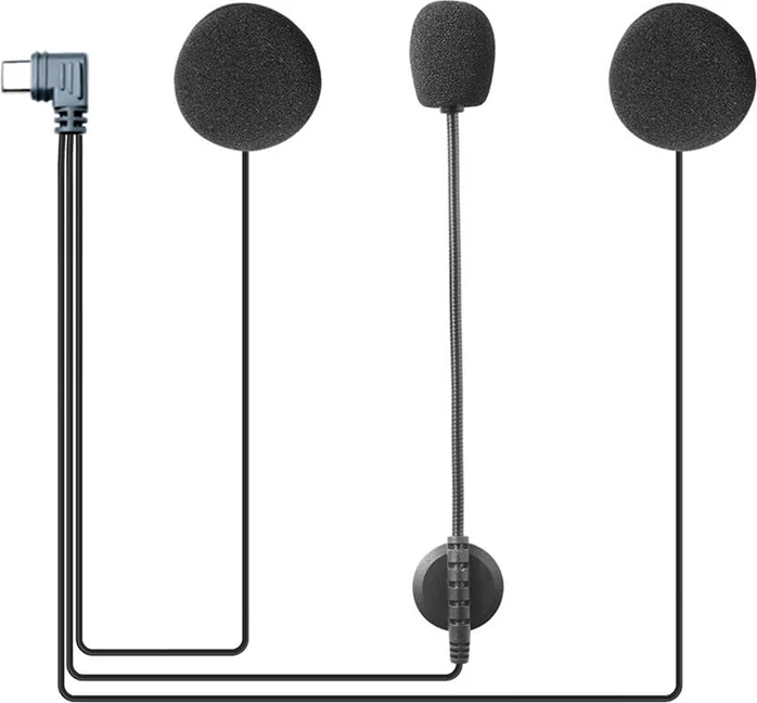 Kufje për helmetë motoçiklete EJEAS HIFI-M6 USB-C, për interkom V4 Plus/V6 PRO+/V7, e zezë