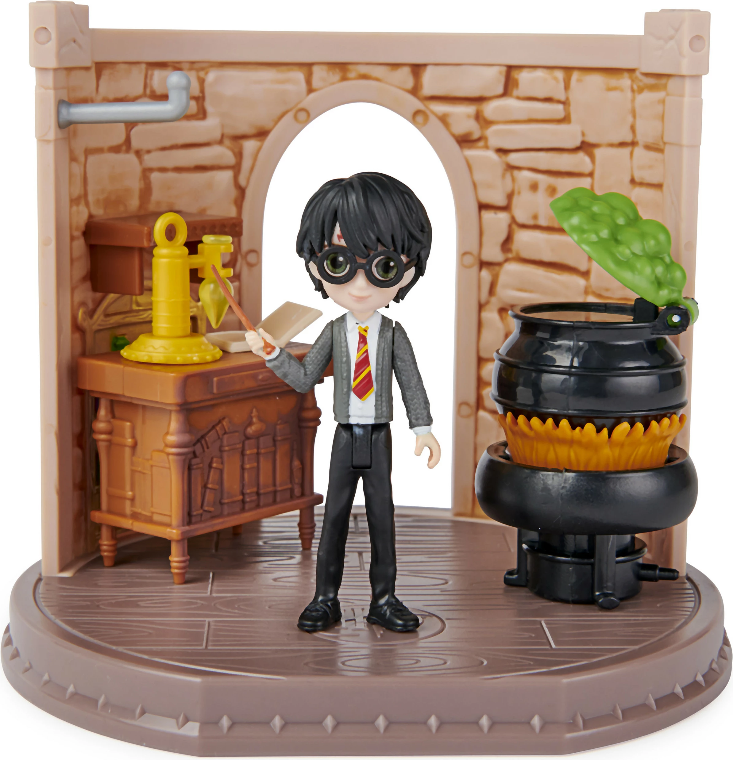 Set lodrash SPIN MASTER Wizarding World Harry Potter Magical Minis Potions Classroom, figurë Harry Potter 3", multikolor