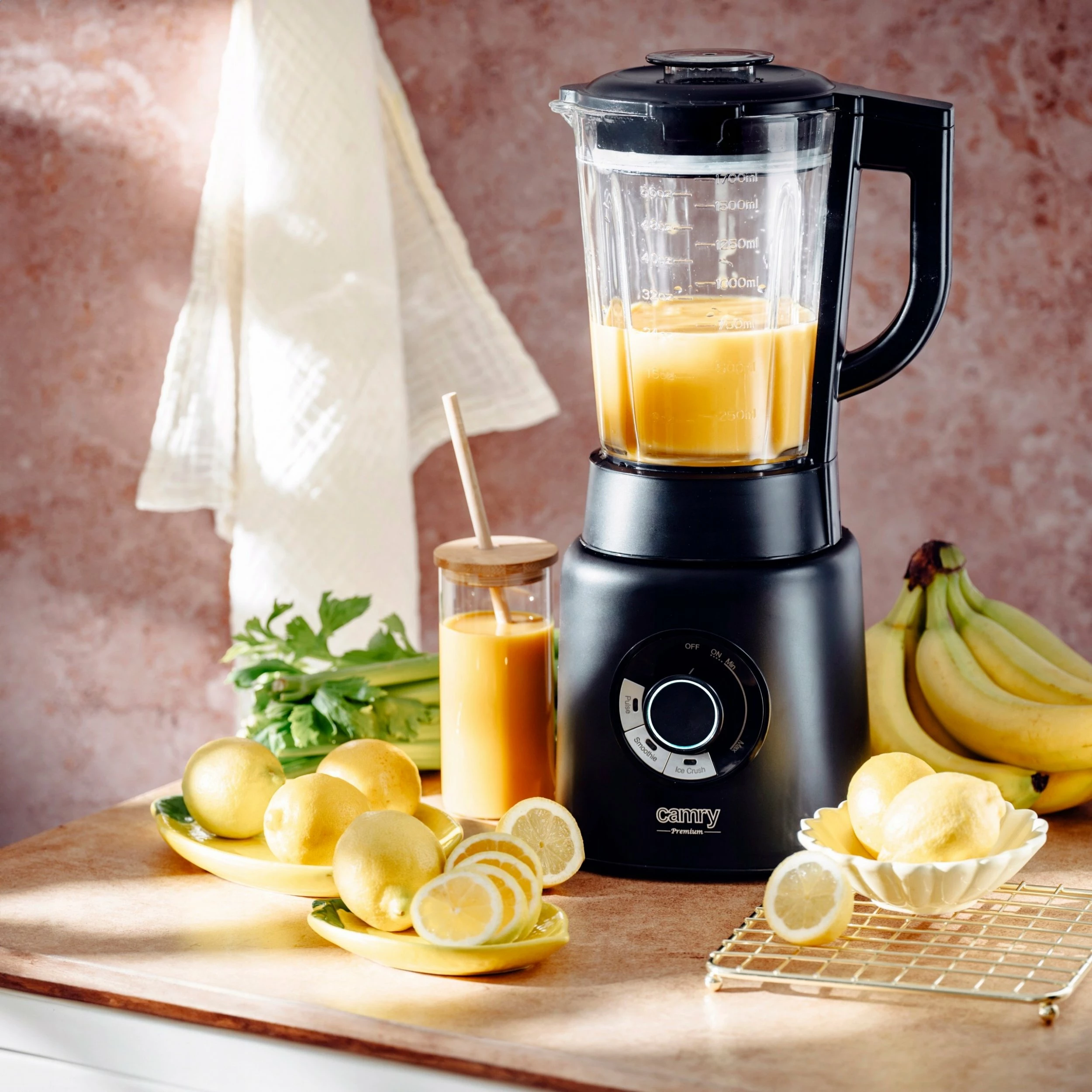 Blender Camry CR 4089 1.7L 2000W me gotë qelqi, i zi