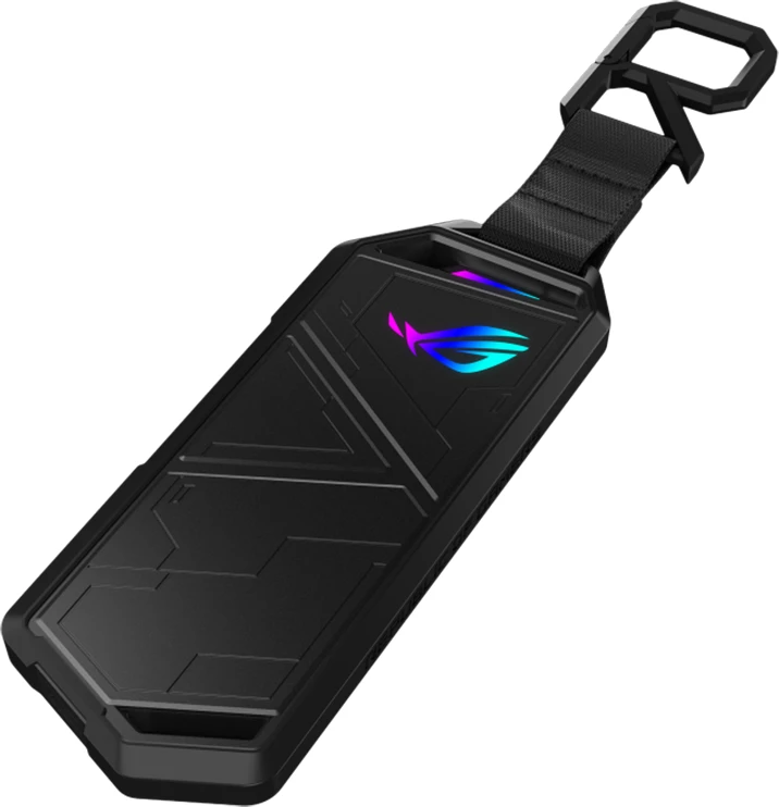 Kasë e jashtme për SSD M.2 NVMe ASUS ROG Strix Arion, USB 3.2 Gen 2 Type-C 10 Gbps, 2280/2260/2242/2230, me 2 kabllo USB-C në C + USB-C në A, e zezë
