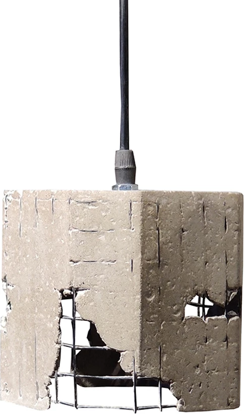 Llambë varëse GRID 1, beton e metal, 13x13x13cm