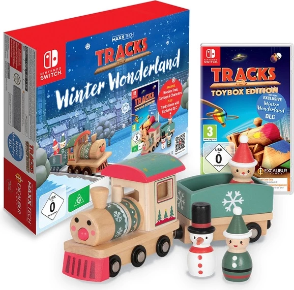 Lojë Nintendo Switch MAXX TECH Tracks Winter Wonderland Bundle (CIAB), bundle me tren druri + kod DLC