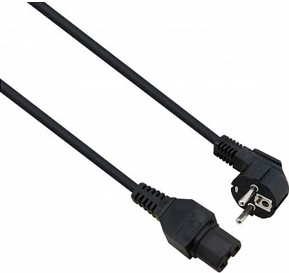 Kabllo rryme Helos, Schuko 90° në C15, 3 m, e zezë