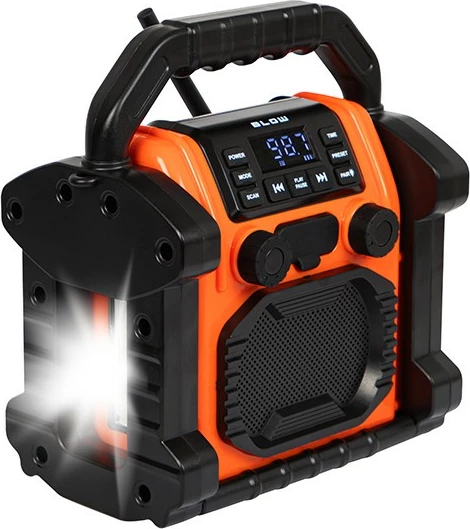 Radio portabile BLOW RA14, 20W, Bluetooth, Powerbank, LED, e zezë/portokalli
