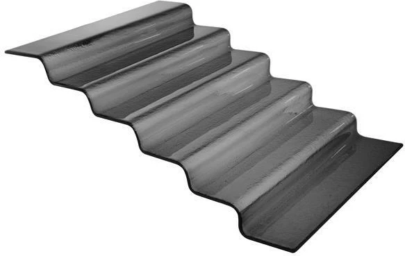 Shkallë bufeti xhami, Fine Dine Vetro 6‑shkallëshe, 600x455x240 mm, trashësi 5 mm, e zezë