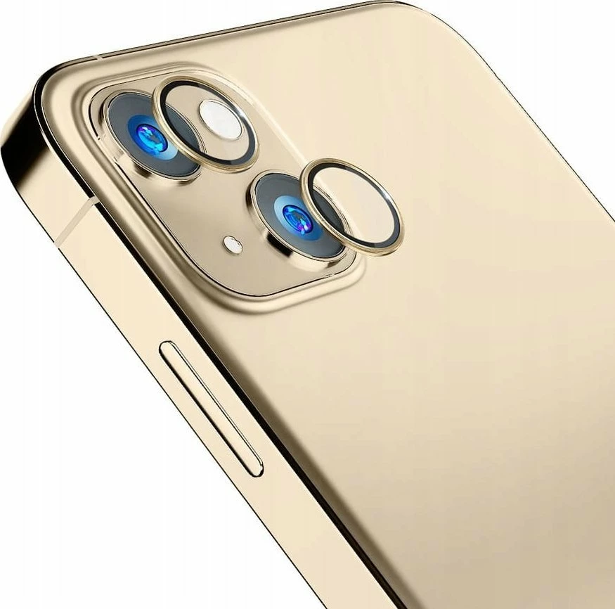Xham hibrid mbrojtës për lente kamere 3MK Lens Protection Pro për Apple iPhone 14 Plus, Gold, 1 copë