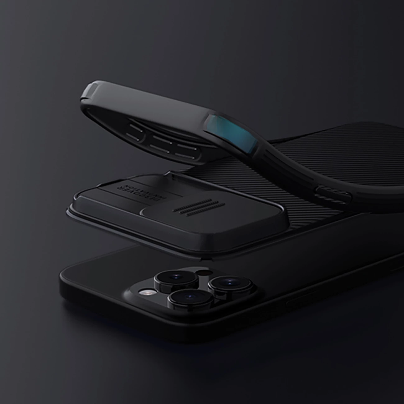 Mbështjellës Nillkin CamShield Pro Magnetic për iPhone 16 Pro, i zi