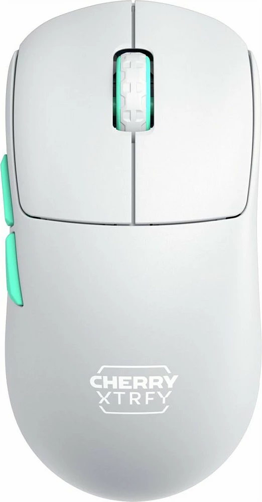 Maus Cherry XTRFY M68 Wireless, 26000 DPI, Blu, Turquoise, Bardhë