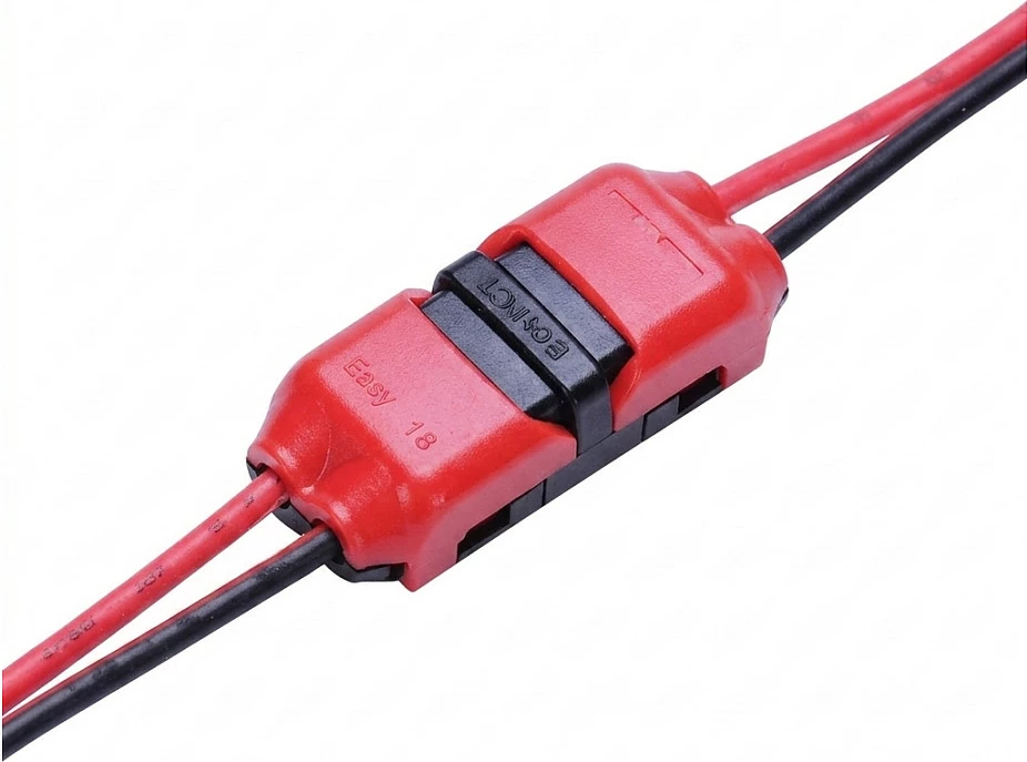 Konektor LED strip Synergy21 Easy Connect I-shape, 2-linjë, i kuq