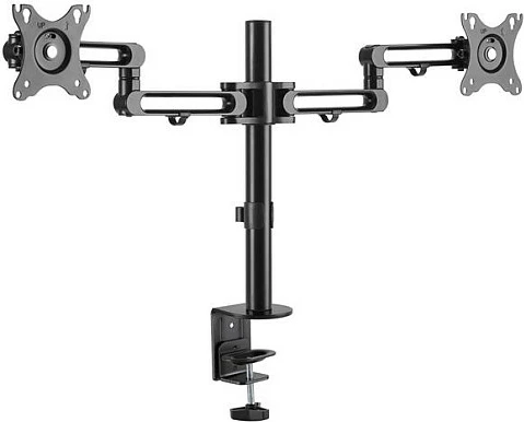 Krah mbajtës për dy monitorë StarTech, VESA 75x75/100x100, clamp tavoline, deri 32 inç, i zi