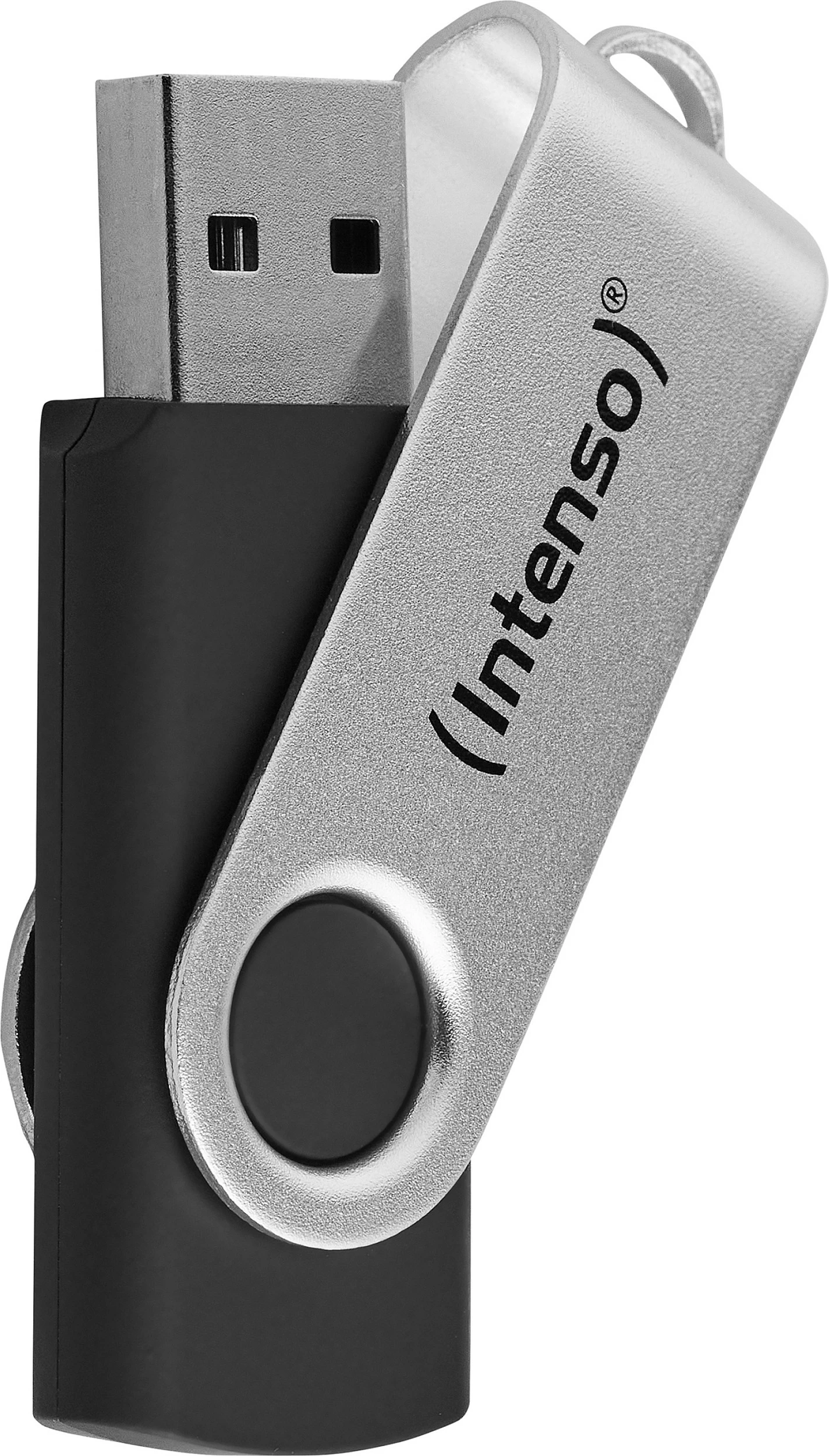 USB memorje Intenso Office Line, 32 GB, USB-A 3.2 Gen 1, swivel, zezë-argjend