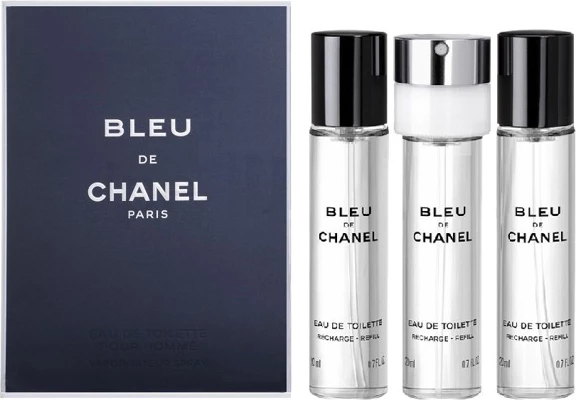 Eau de Toilette për meshkuj Chanel Bleu de Chanel set 3x20ml