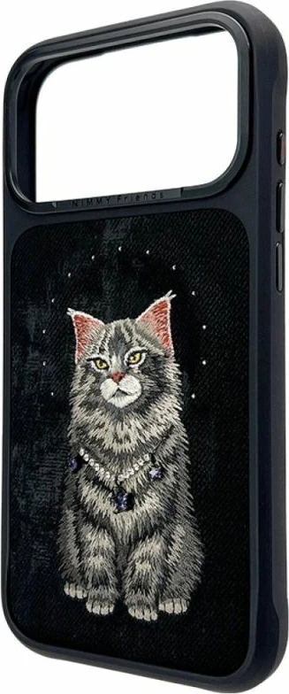 Kapak MagSafe Nimmy Lucky Fashion Cat për iPhone 17 Pro, i zi